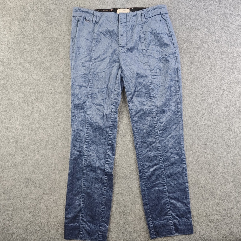 Anyhropologie Essential Slim Pants Women's 0 Blue Ombre Dip Dye Stretch Ankle